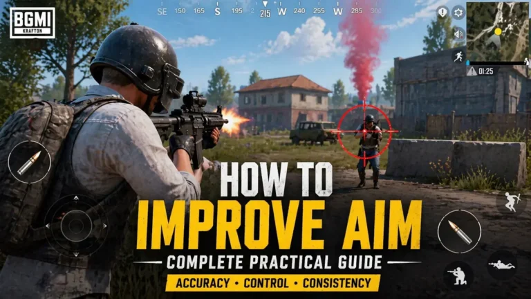 BGMI aim improvement gameplay crosshair example